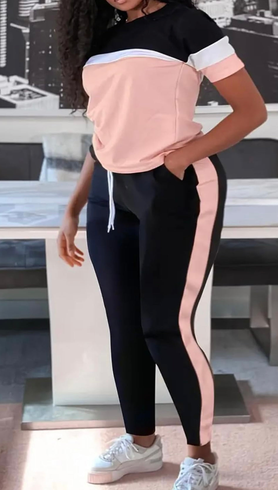 Plus Size Tracksuit Pants Set