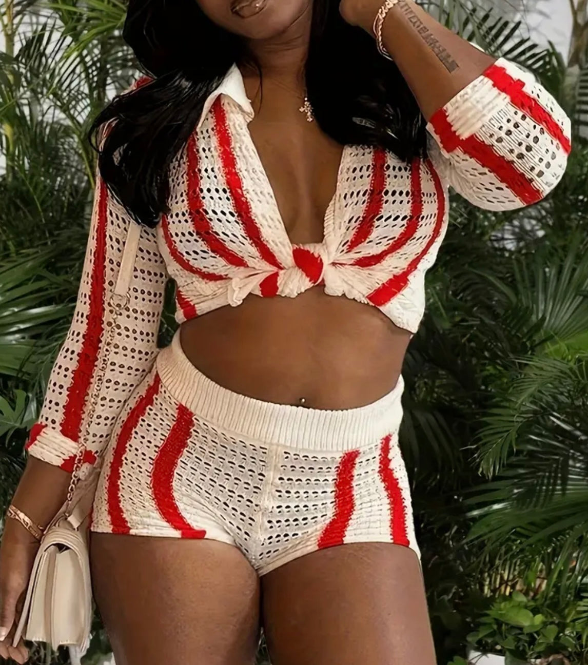 Knitted Two Piece Short Set