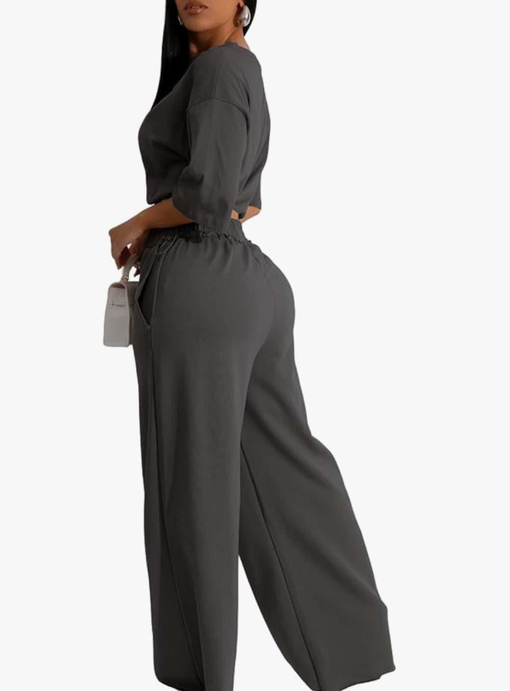 Two Piece Wide Leg Pants Set